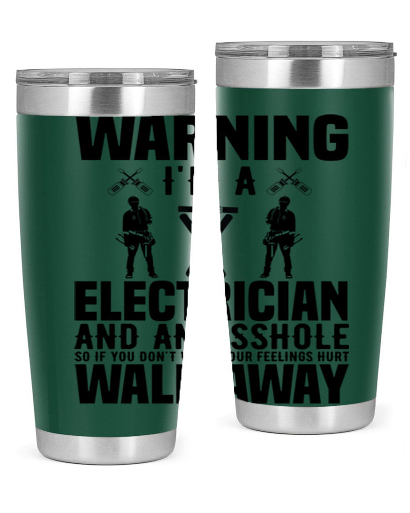 Warning Style 4#- electrician- tumbler