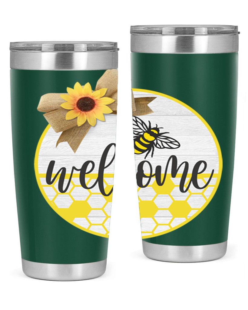 Welcome Bee and hive Mockup566#- spring- Tumbler