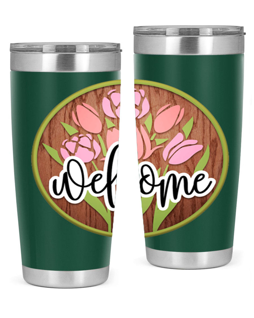 Welcome flowers bouquet Mockup570#- spring- Tumbler