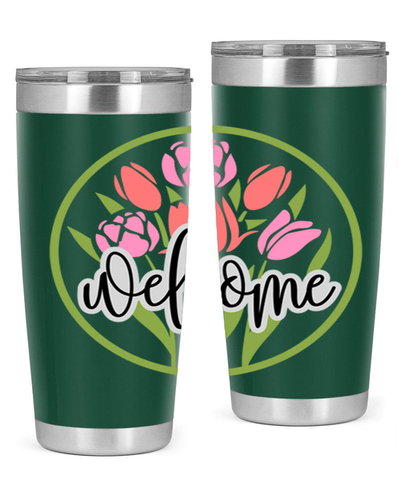 Welcome flowers bouquet571#- spring- Tumbler
