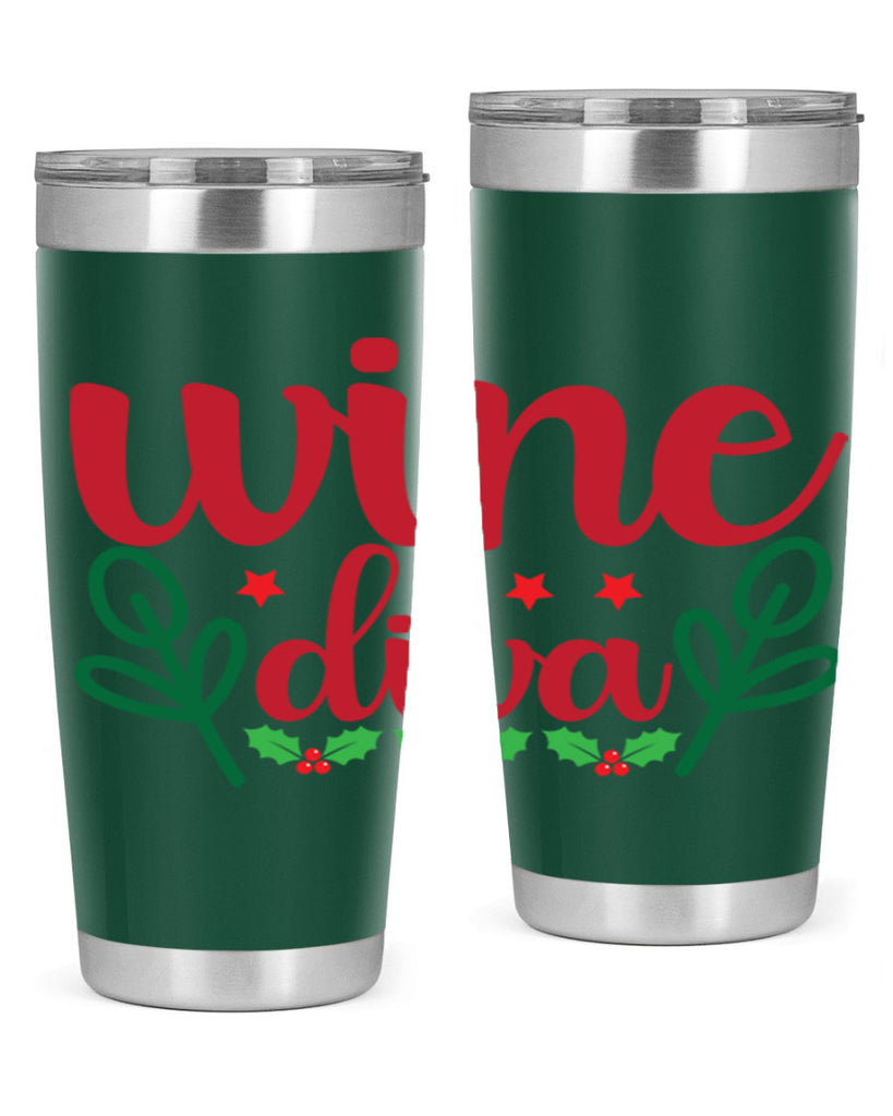 Wine Diva 482#- winter- Tumbler