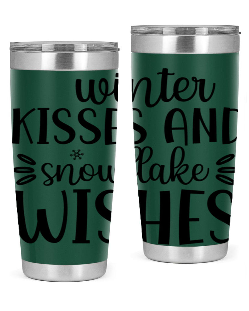 Winter Kisses And Snowflake Wishes517#- winter- Tumbler