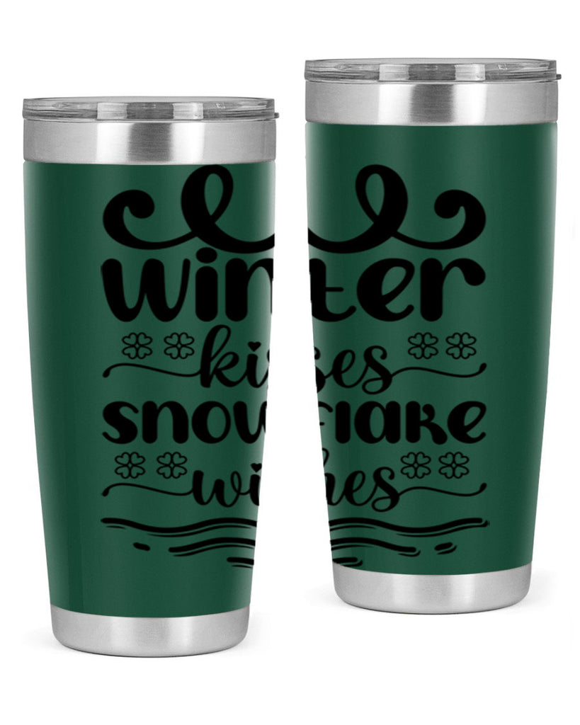 Winter Kisses Snowflake Wishes 562#- winter- Tumbler