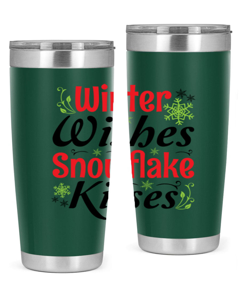 Winter Wishes Snowflake Kisses 568#- winter- Tumbler