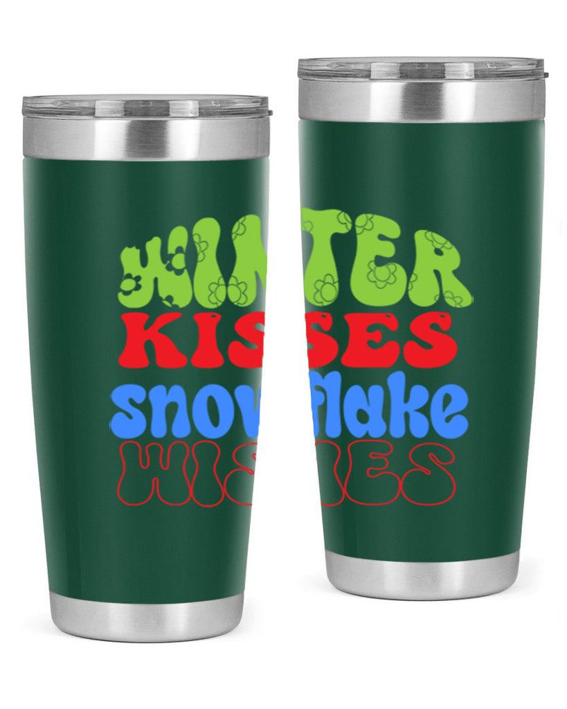 Winter kisses snowflake wishes 520#- winter- Tumbler