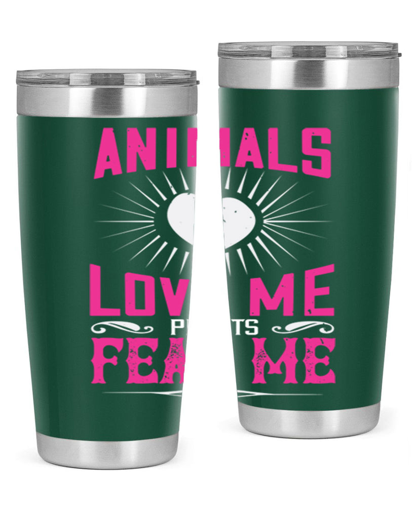 animals love me 102#- vegan- Tumbler