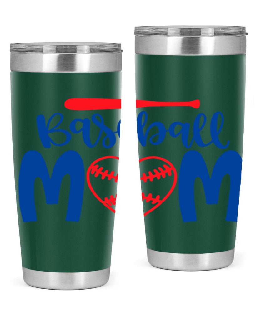 baseball mom 278#- mom- Tumbler