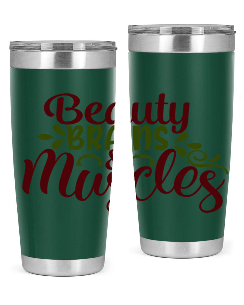 beauty brains muscles 52#- gym- Tumbler