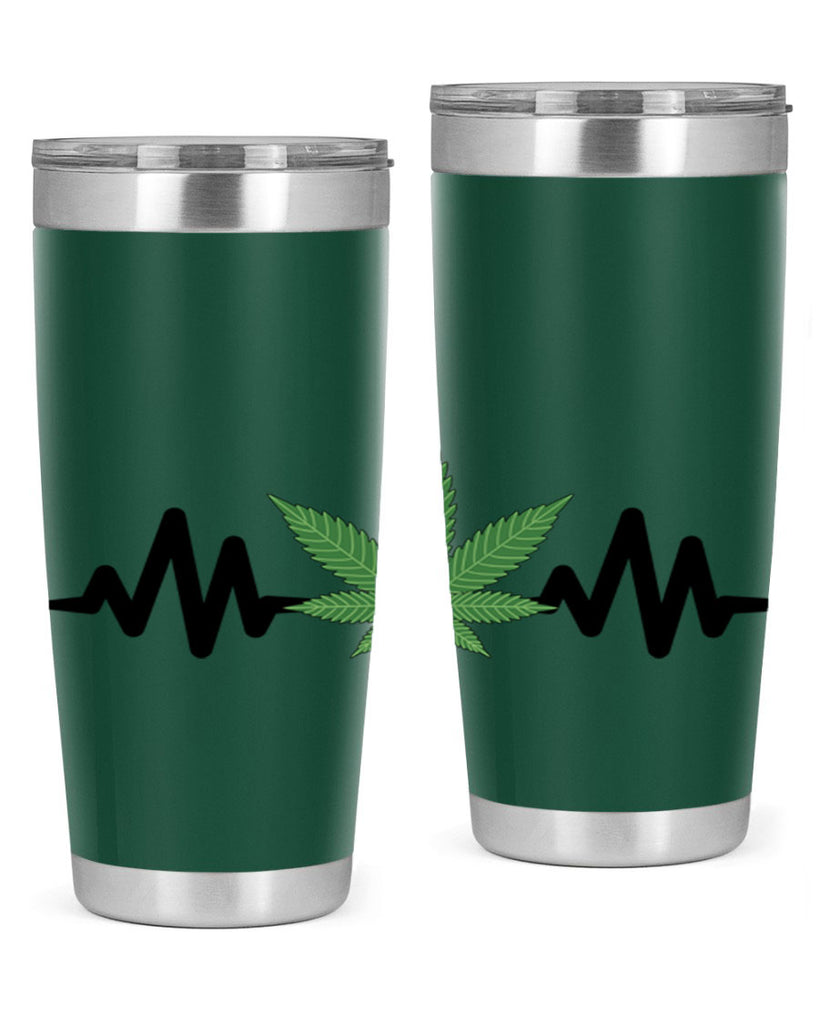 cannabis heartbeat 46#- marijuana- Tumbler