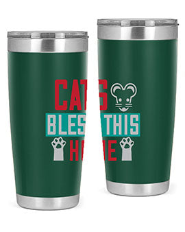 cats bless this home Style 36#- cat- Tumbler