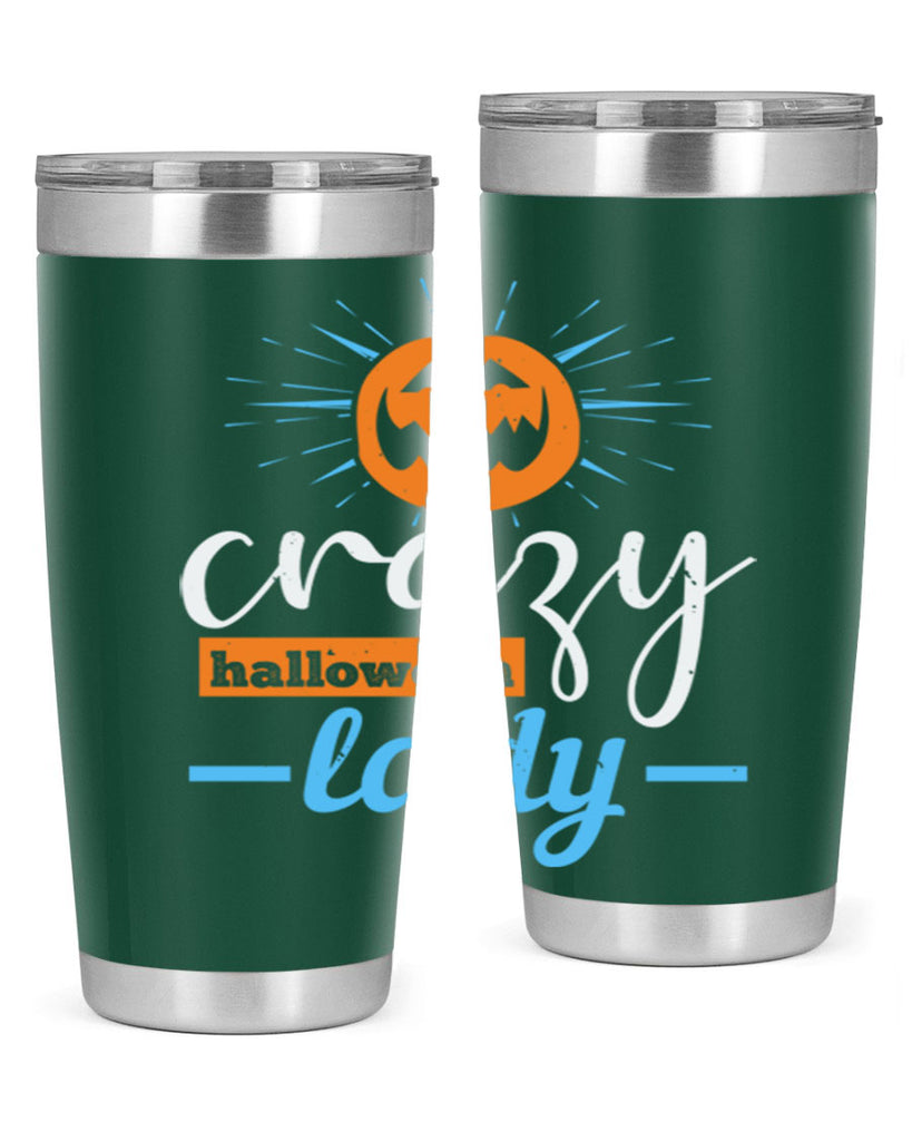 crazy halloween lady 118#- halloween- Tumbler