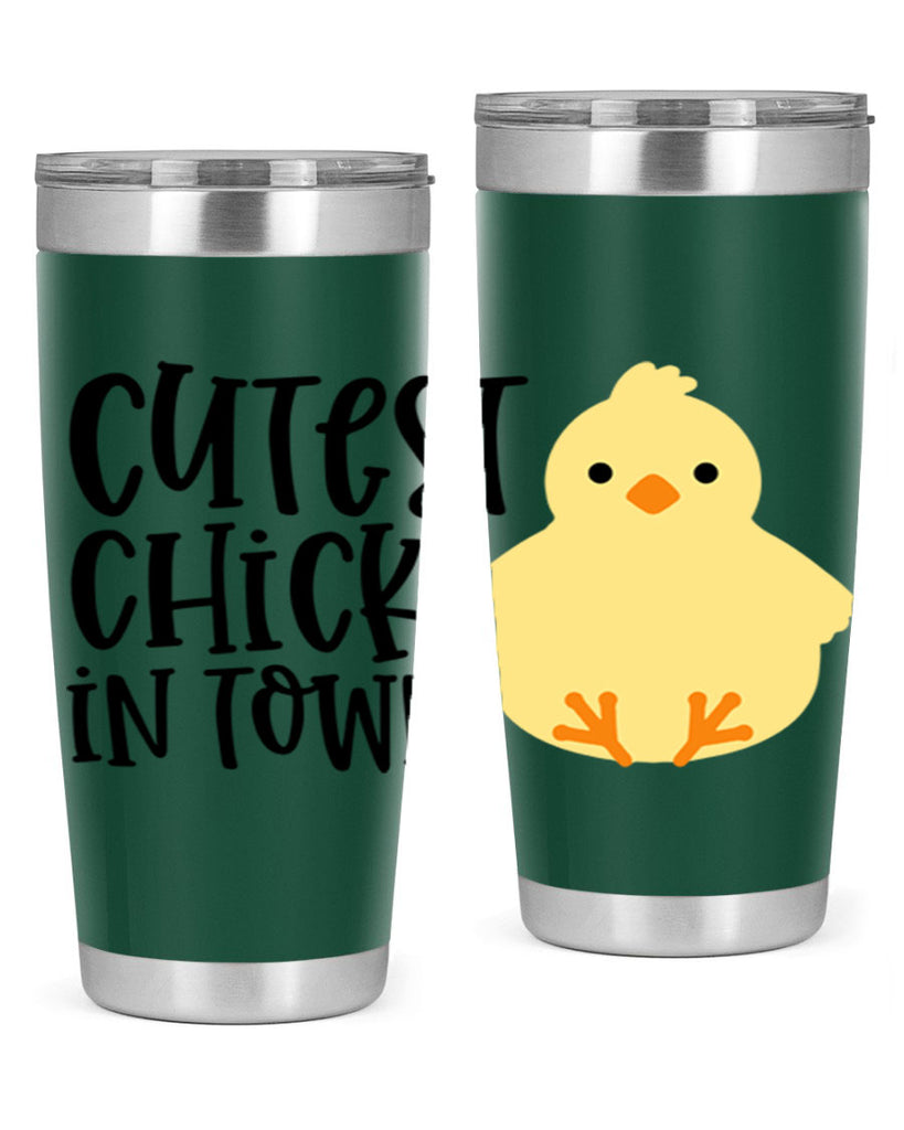 cutest chick in town 61#- easter- Tumbler