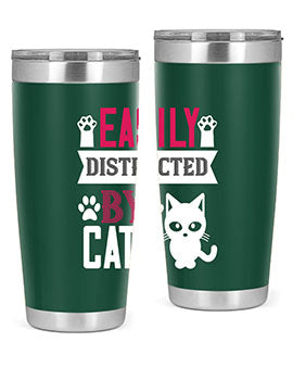 easily distracted by cats Style 47#- cat- Tumbler