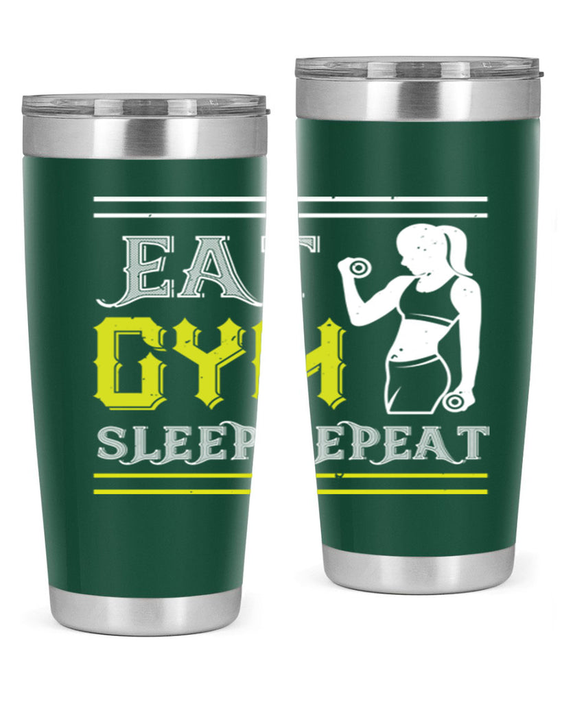 eat gym sleep repeat 69#- gym- Tumbler