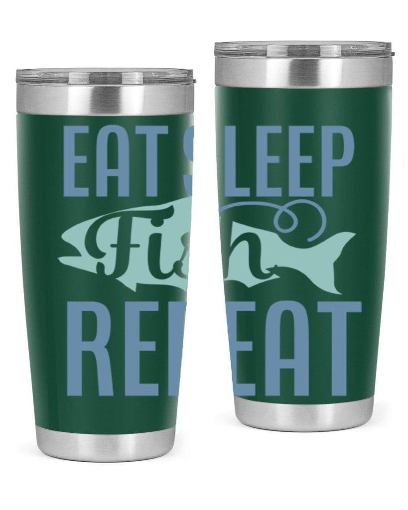 eat sleep fish repeat 222#- fishing- Tumbler