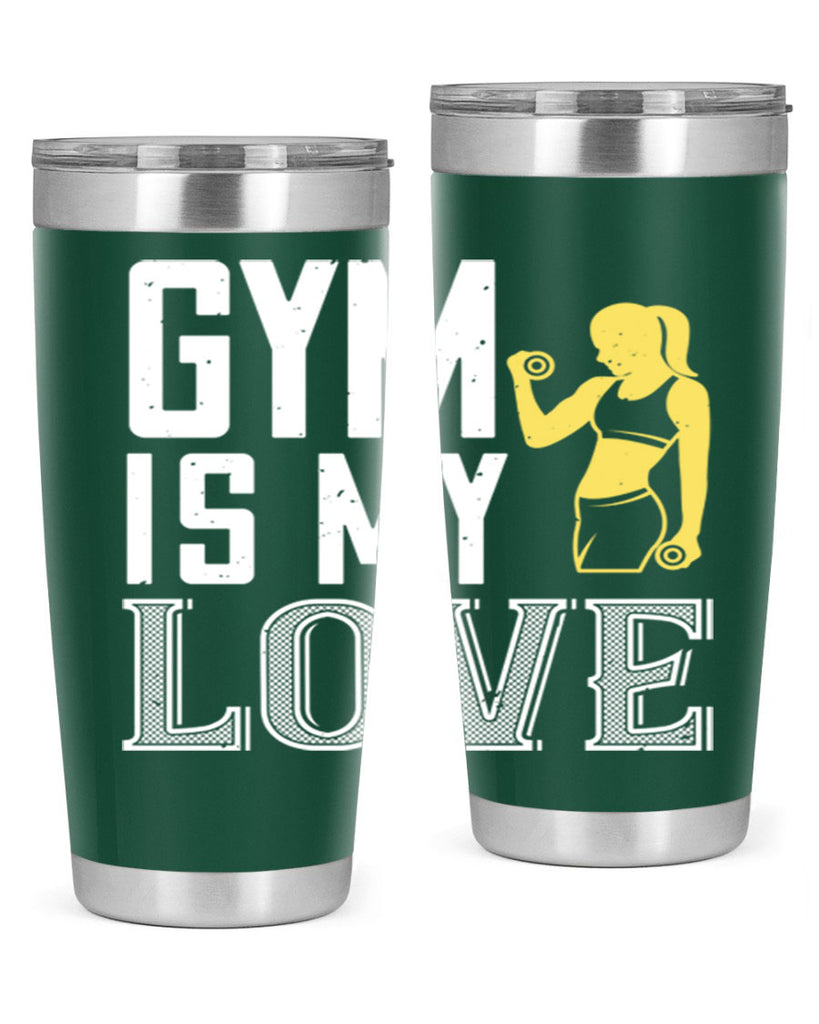 gym is my love 98#- gym- Tumbler