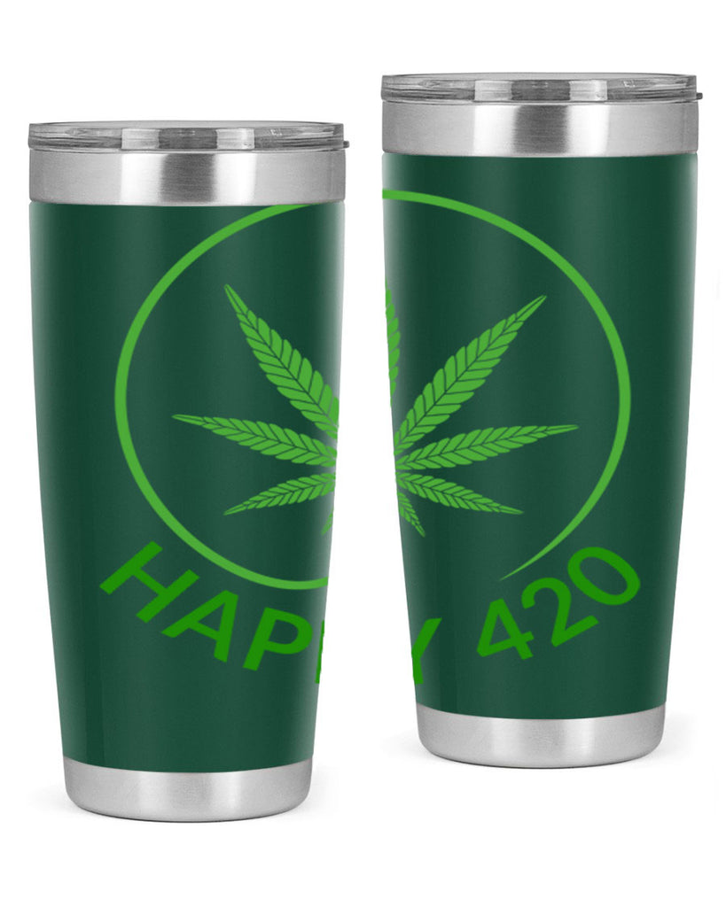 happy 420 100#- marijuana- Tumbler