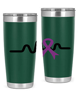 heartbeat with alzheimers cancer 155#- alzheimers- Tumbler