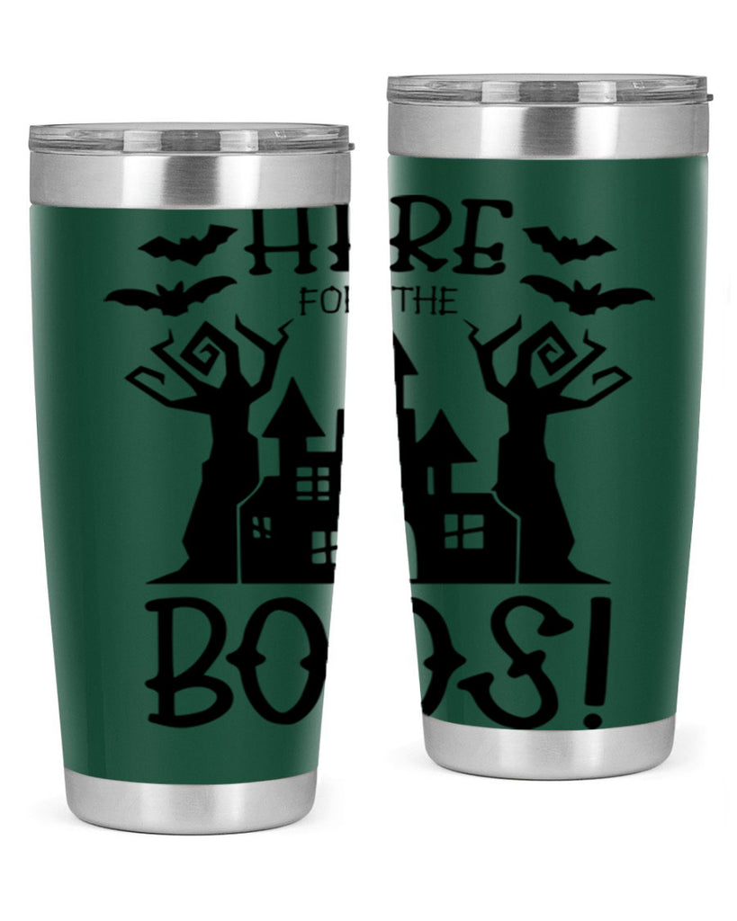 here for the boos 59#- halloween- Tumbler