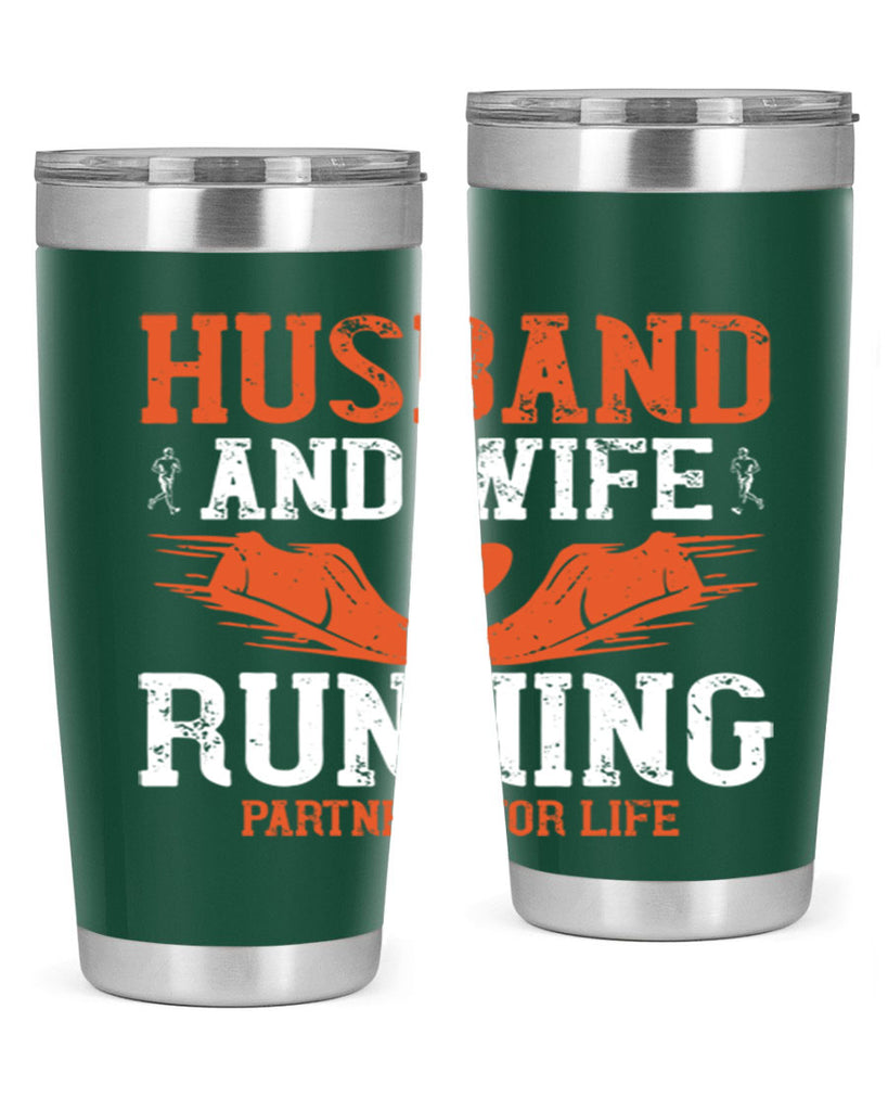 husband and wife running partners for life 41#- running- Tumbler