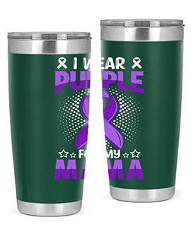 i wear purple for mama 173#- alzheimers- Tumbler