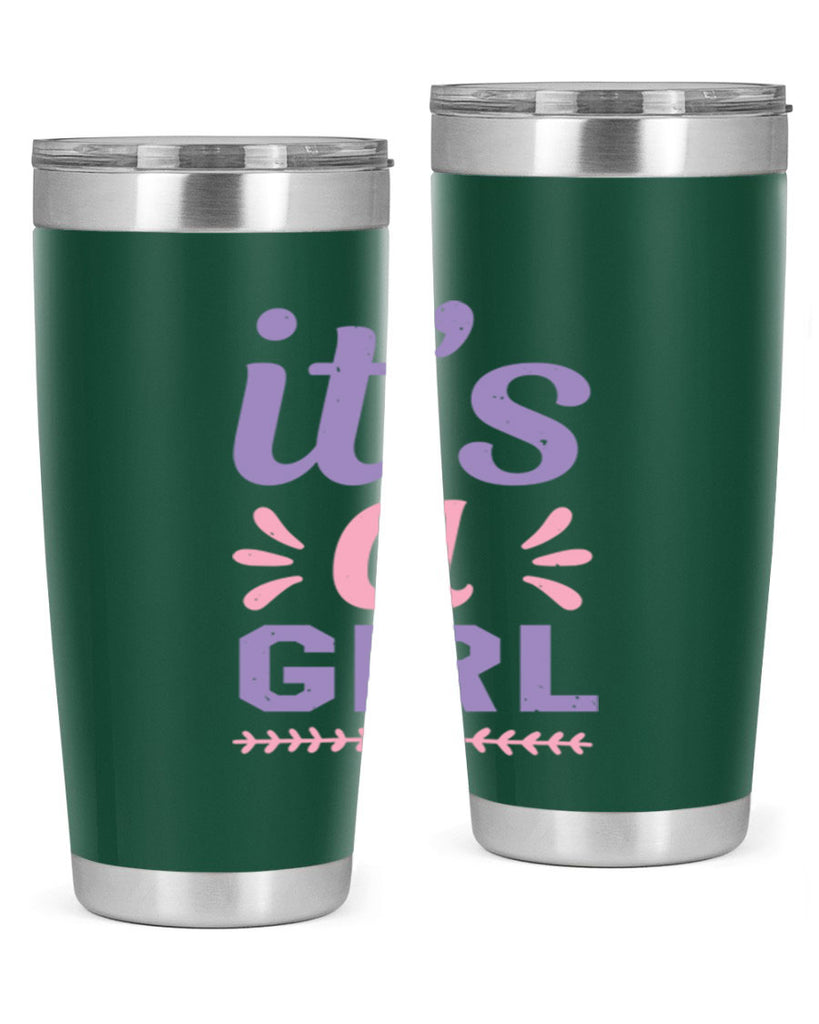 its a girl Style 32#- baby shower- tumbler