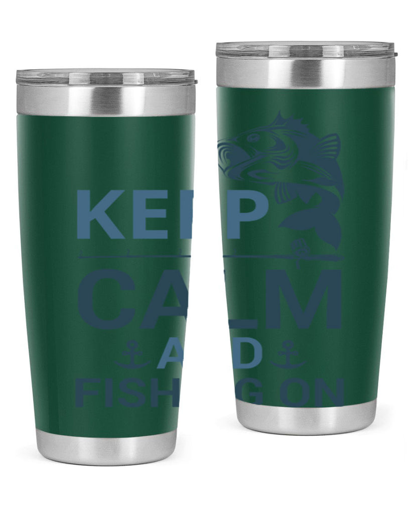 keep calm 65#- fishing- Tumbler