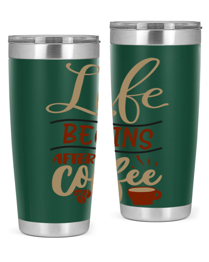 life begins after coffee 210#- coffee- Tumbler