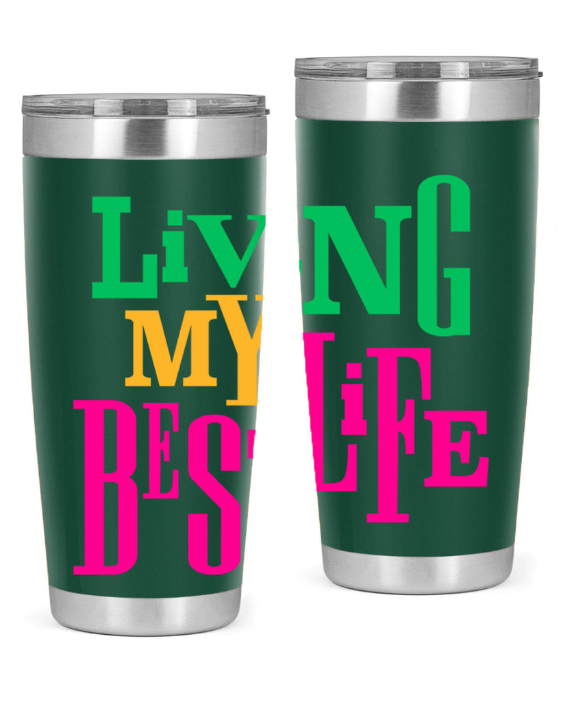 living my best life 96#- black words phrases- Cotton Tank