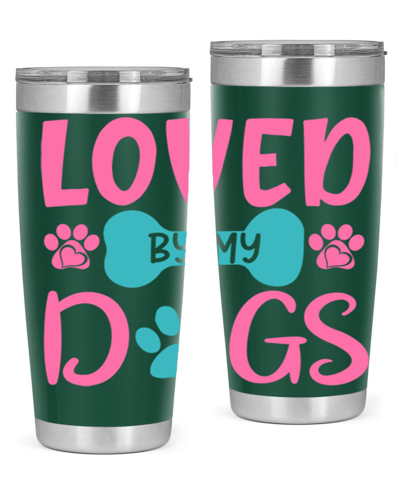 loved by my dogs 327#- mom- Tumbler