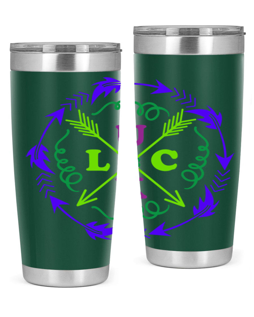 luck 17#- mardi gras- Tumbler