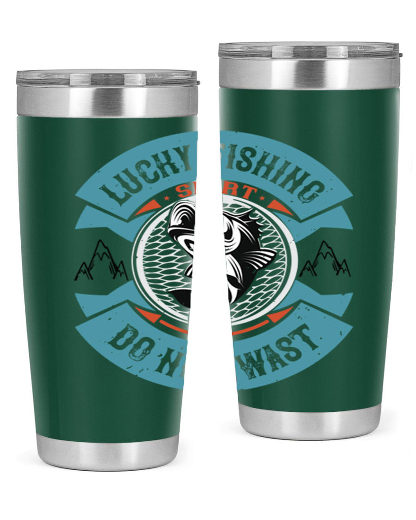 lucky fishing shirt do not wast 59#- fishing- Tumbler