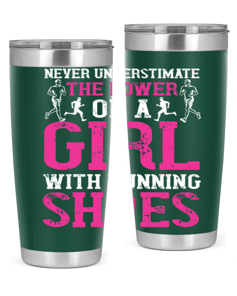 never understimate the power of a girl with running shoes 29#- running- Tumbler