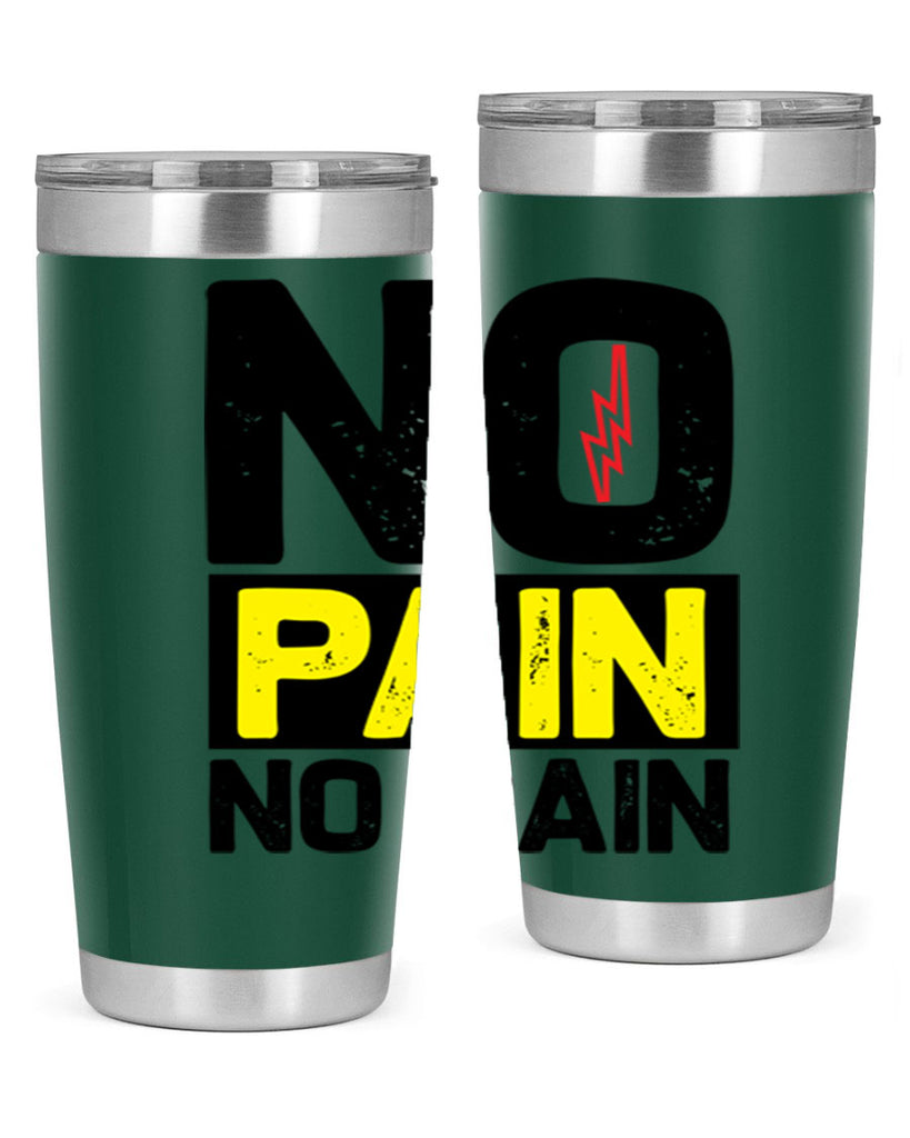 no pain no gain 5#- gym- Tumbler