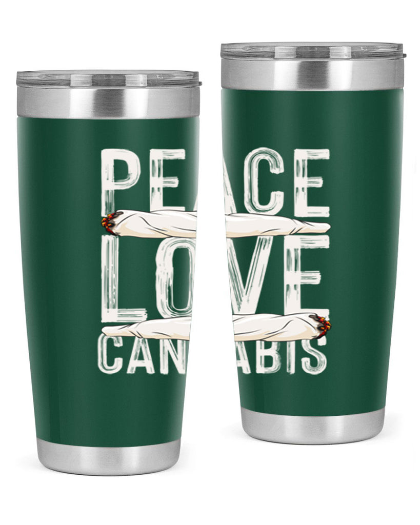 peace love cannabis 216#- marijuana- Tumbler