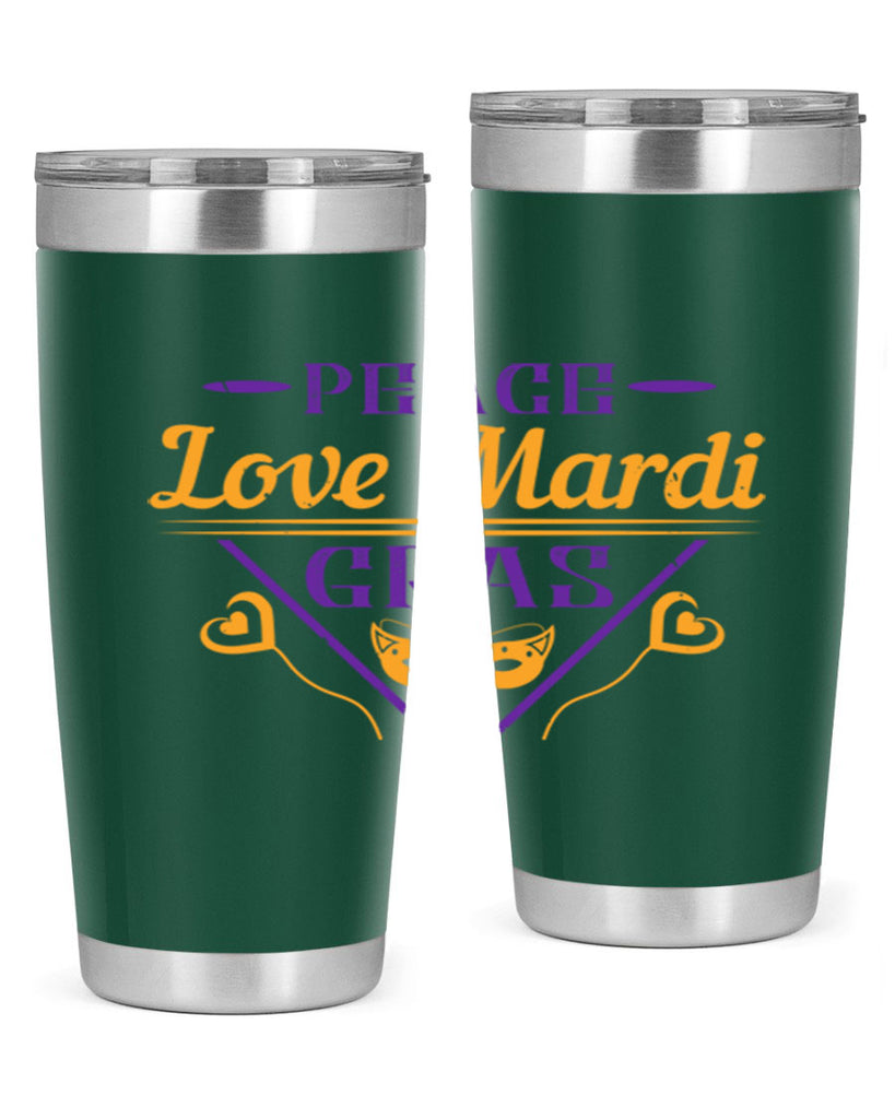 peace love mardi gras 39#- mardi gras- Tumbler