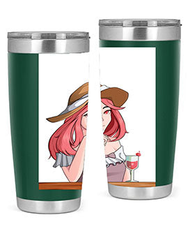 pretty woman with fresh juice in summer 37#- anime- Tumbler
