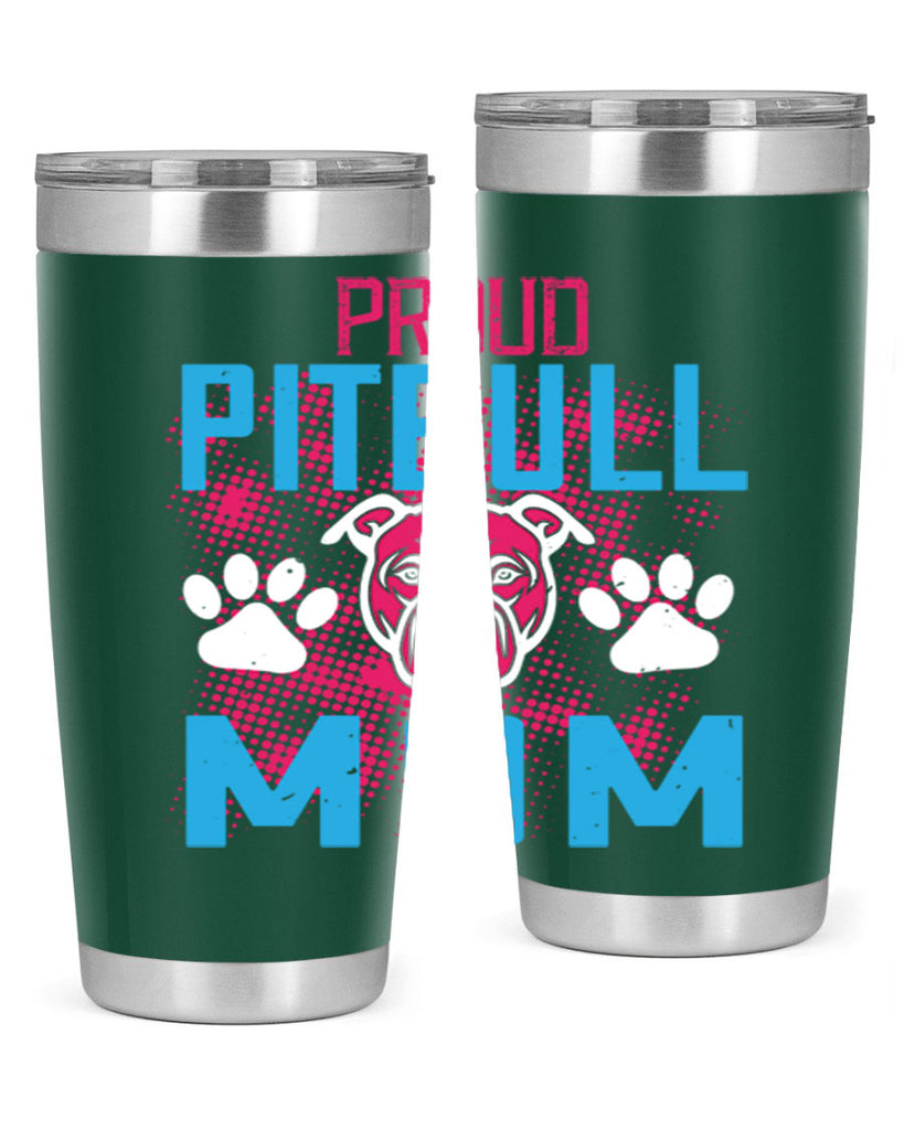 proud pitbull mom 70#- mom- Tumbler