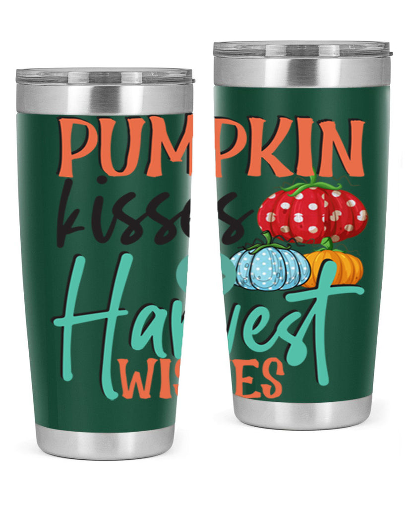 pumpkin kisses harvest wishes 526#- fall- Tumbler
