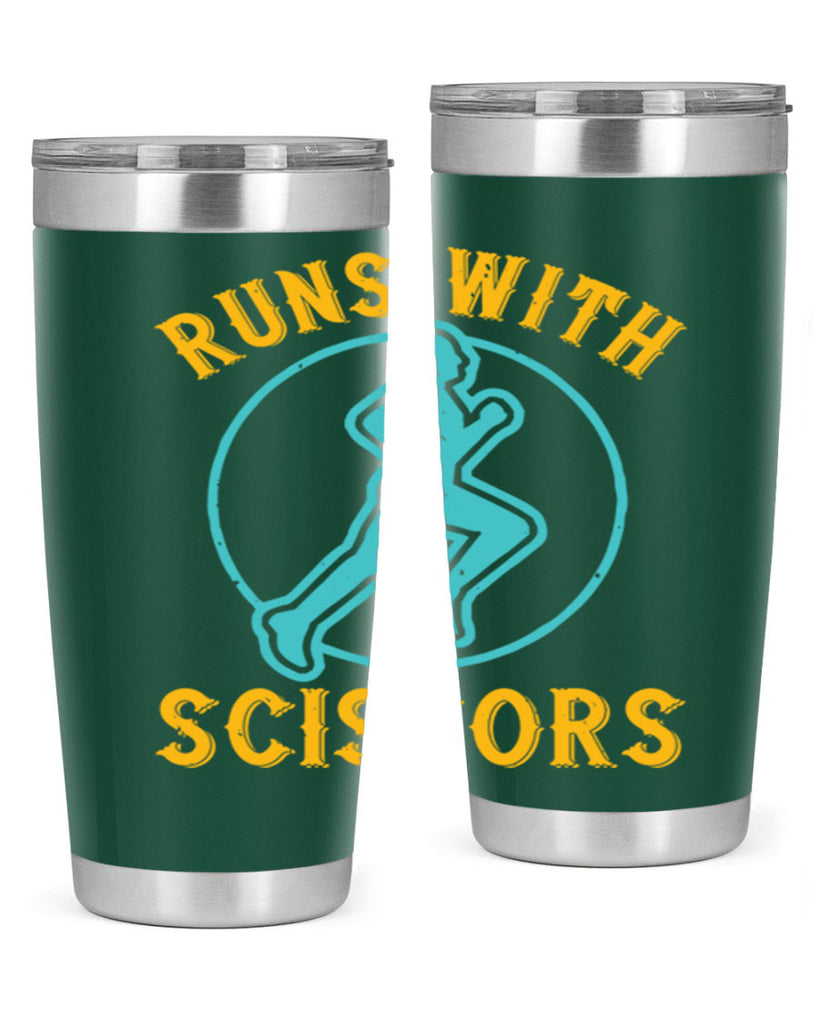 run with sclssors 25#- running- Tumbler