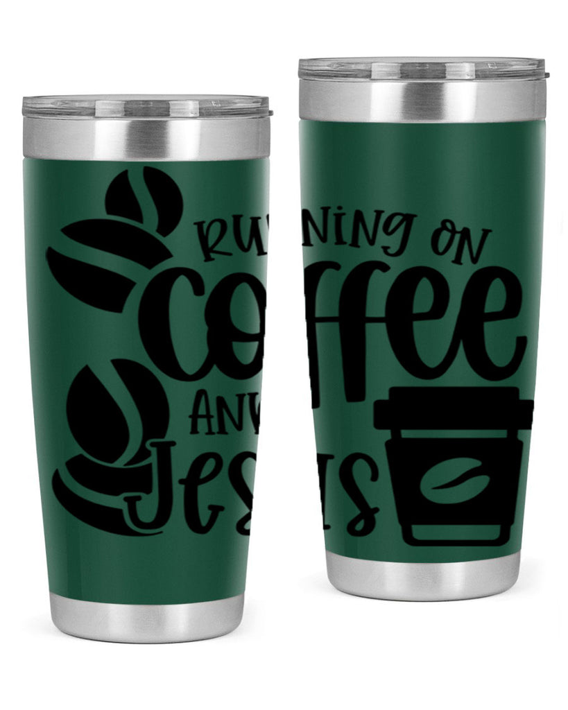 running on coffee and jesus 38#- coffee- Tumbler