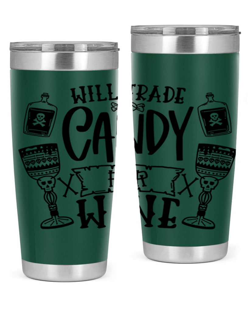 will trade candy for wine 10#- halloween- Tumbler