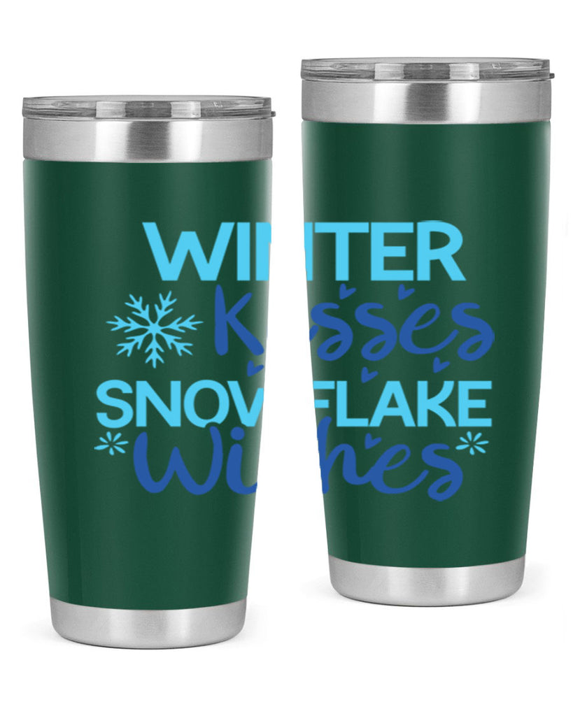 winter kisses snowflake wishes 519#- winter- Tumbler