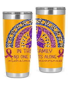 Alzheimer Awareness Purple Rainbow 2#- alzheimers- Tumbler