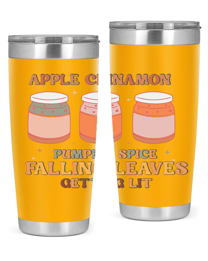 Apple Cinnamon Pumpkin Spice Falling Leaves Getting Lit 12#- fall- Tumbler