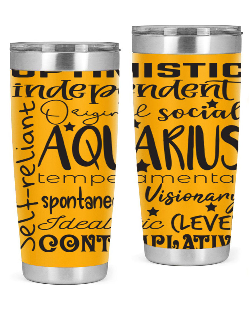 Aquarius 563#- zodiac- Tumbler