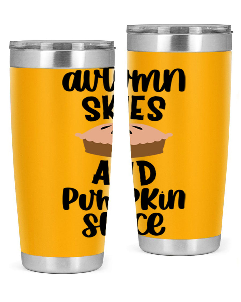 Autumn Skies And Pumpkin Spice 477#- fall- Tumbler