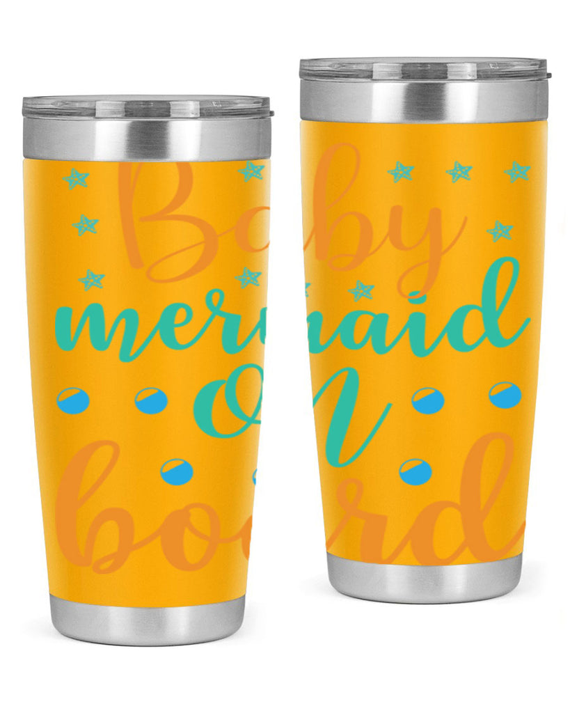 Baby Mermaid on Board 40#- mermaid- Tumbler