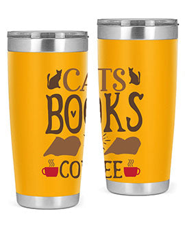 Cats Books Coffee Style 9#- cat- Tumbler