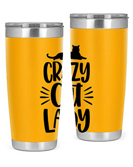 Crazy Cat Lady Style 92#- cat- Tumbler